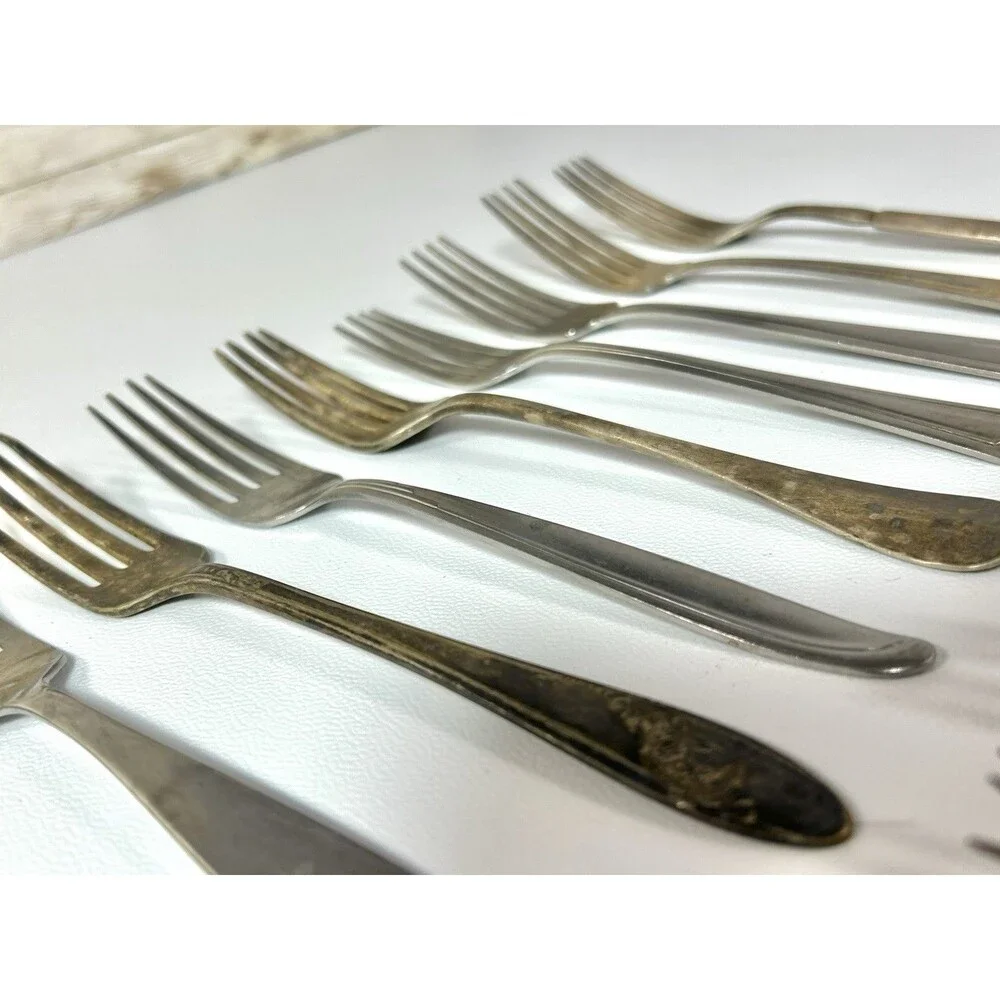 Lot Of 26 Antique Forks Silverware Craft Lot Some Wear Rust